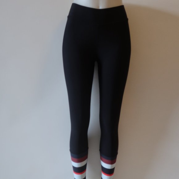 THE UPSIDE SPORT BLACK WHITE RED LEGGINGS 4 * - Picture 4 of 14